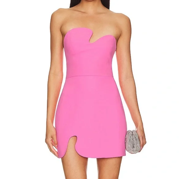 knee length dresses for ladies Strapless Mini Puzzle Dress in Fern | S